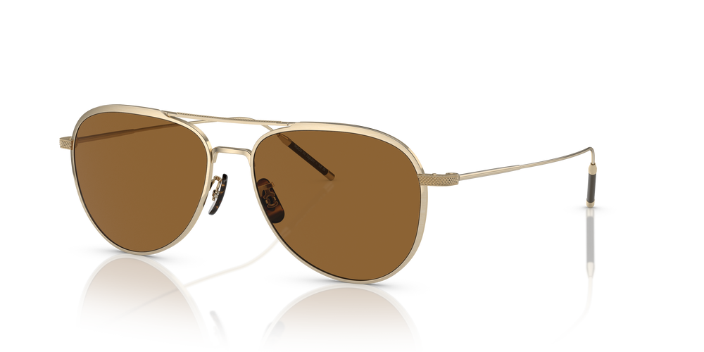 Sie Oliver Peoples TK-3 mit Gold gebürstet Gestell und Braun Gläsern - Bild 2