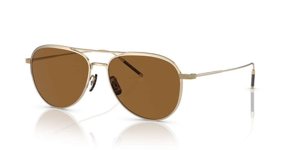 Oliver Peoples TK-3 with Brushed Gold frame and Brown lenses - image 2