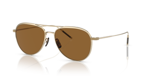 Oliver Peoples TK-3 with Brushed Gold frame and Brown lenses - Image 1