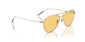 Oliver Peoples TK-3 with Brushed Gold frame and Yellow lenses - image 3