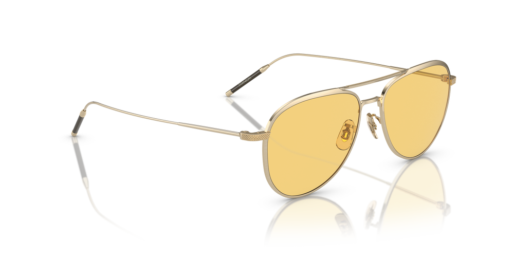 Oliver Peoples TK-3 with Brushed Gold frame and Yellow lenses - Image 3