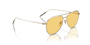 Oliver Peoples TK-3 with Brushed Gold frame and Yellow lenses - Image 3