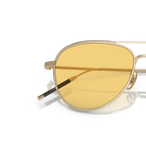 Oliver Peoples TK-3 con montura Oro Cepillado y lentes Amarillo - Variant