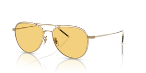 Oliver Peoples TK-3 with Brushed Gold frame and Yellow lenses - Image 1