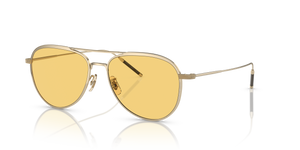 Oliver Peoples TK-3 with Brushed Gold frame and Yellow lenses - image 1