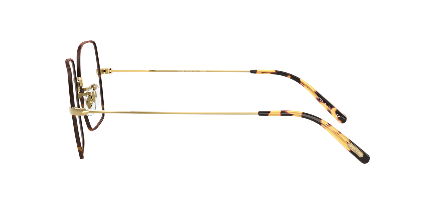Oliver Peoples Justyna with Gold-Tortoise frame - Image Oliver Peoples Logo