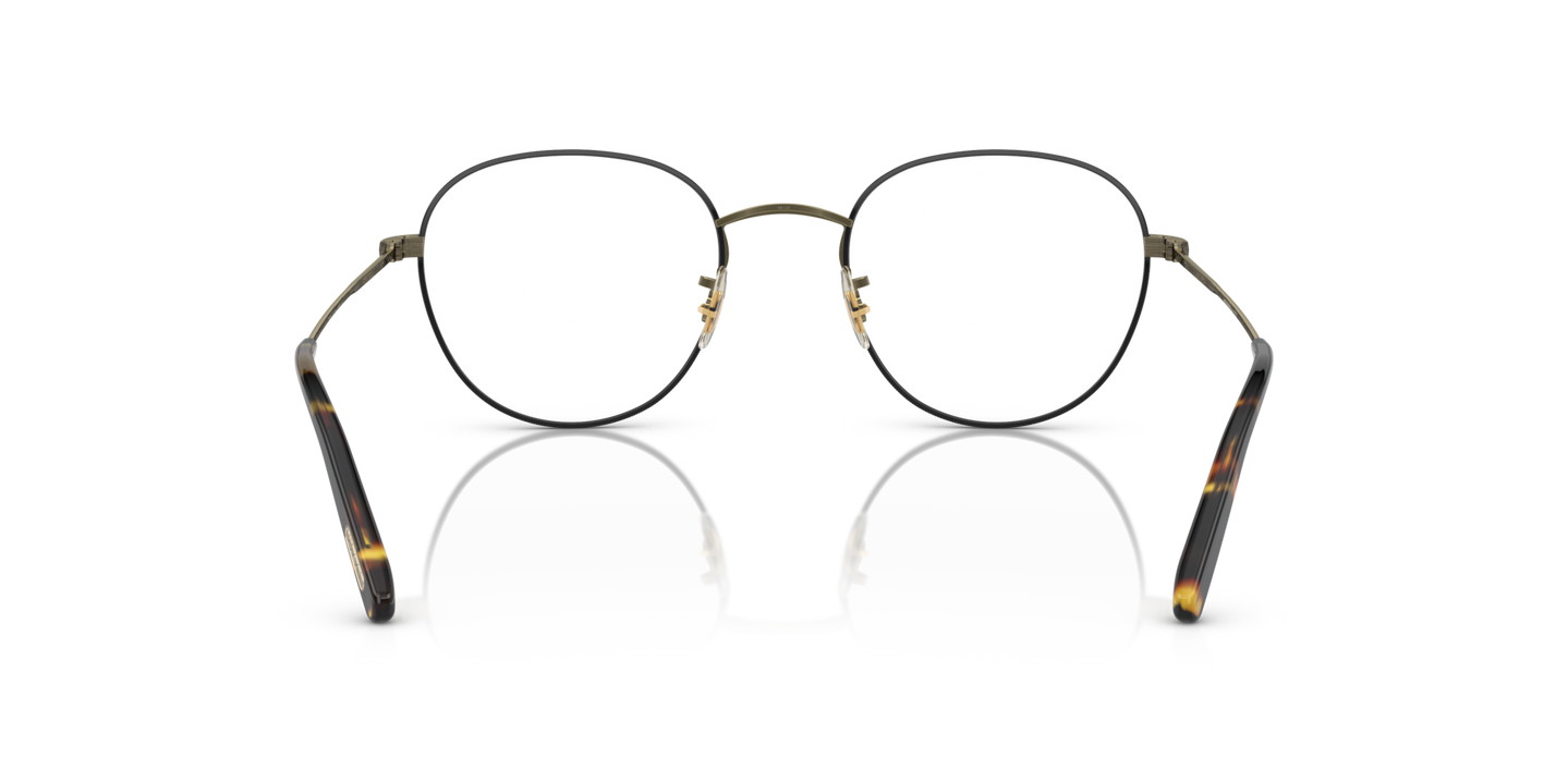 Oliver Peoples Piercy mit Antikgold/Braun Gestell - Bild Stegplättchen