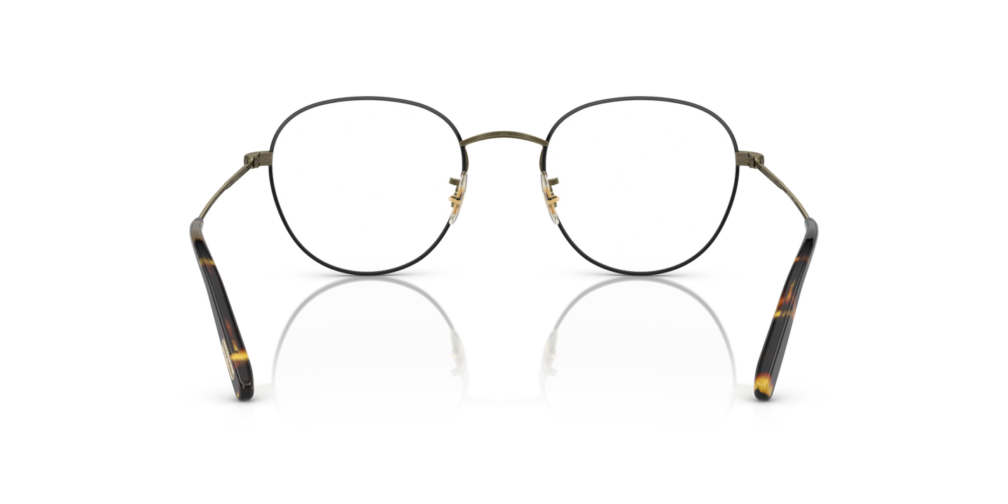 Oliver Peoples Piercy mit Antikgold/Braun Gestell - Bild Stegplättchen