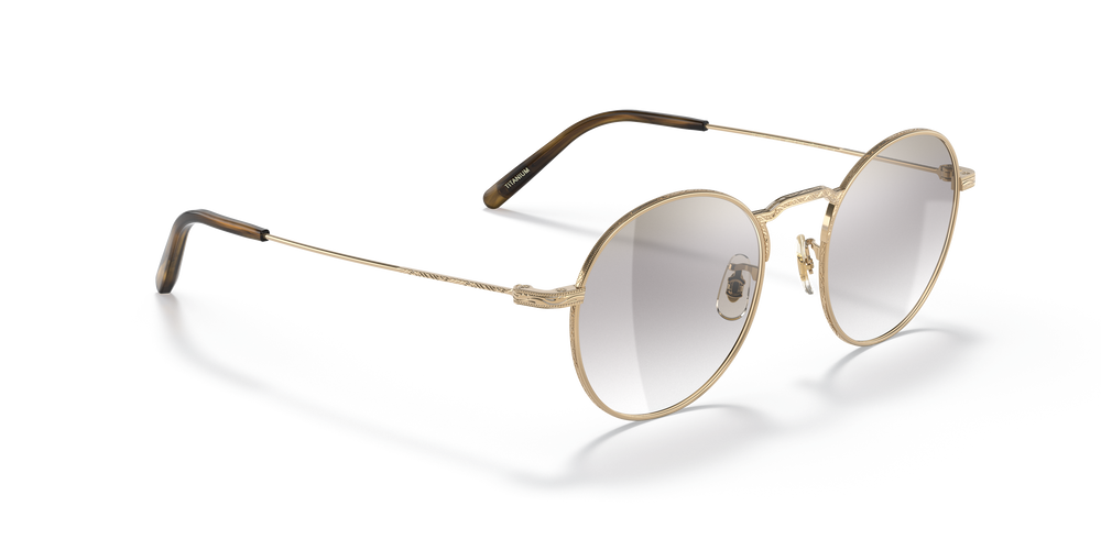 Oliver Peoples Weslie Sun avec une monture Or et des verres Gris - L'image 3
