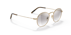 Oliver Peoples Weslie Sun avec une monture Or et des verres Gris - L'image 3