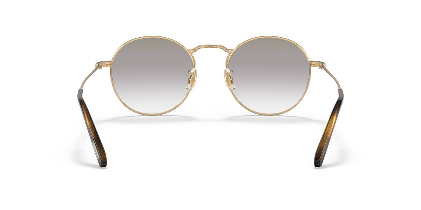 Oliver Peoples Weslie Sun with Gold frame and Grey lenses - Image Nosepads