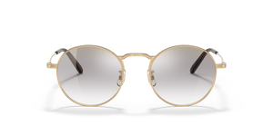 Oliver Peoples Weslie Sun avec une monture Or et des verres Gris - L'image 2