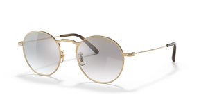 Oliver Peoples Weslie Sun avec une monture Or et des verres Gris - L'image 1