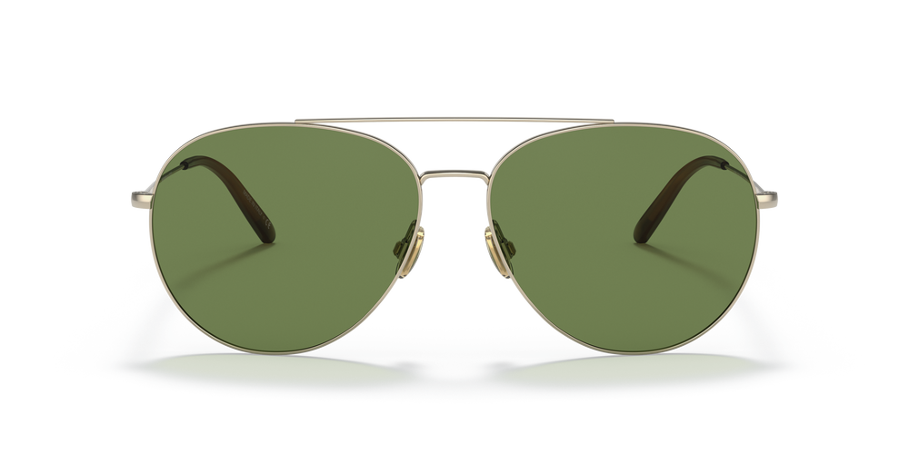 Oliver Peoples Airdale with Soft Gold frame and Vibrant Bottle