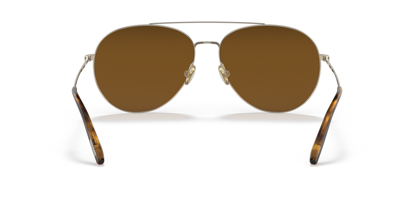 Oliver Peoples Airdale con montura Dorado suave y lentes Marrón - Imagen Plaquetas nasales