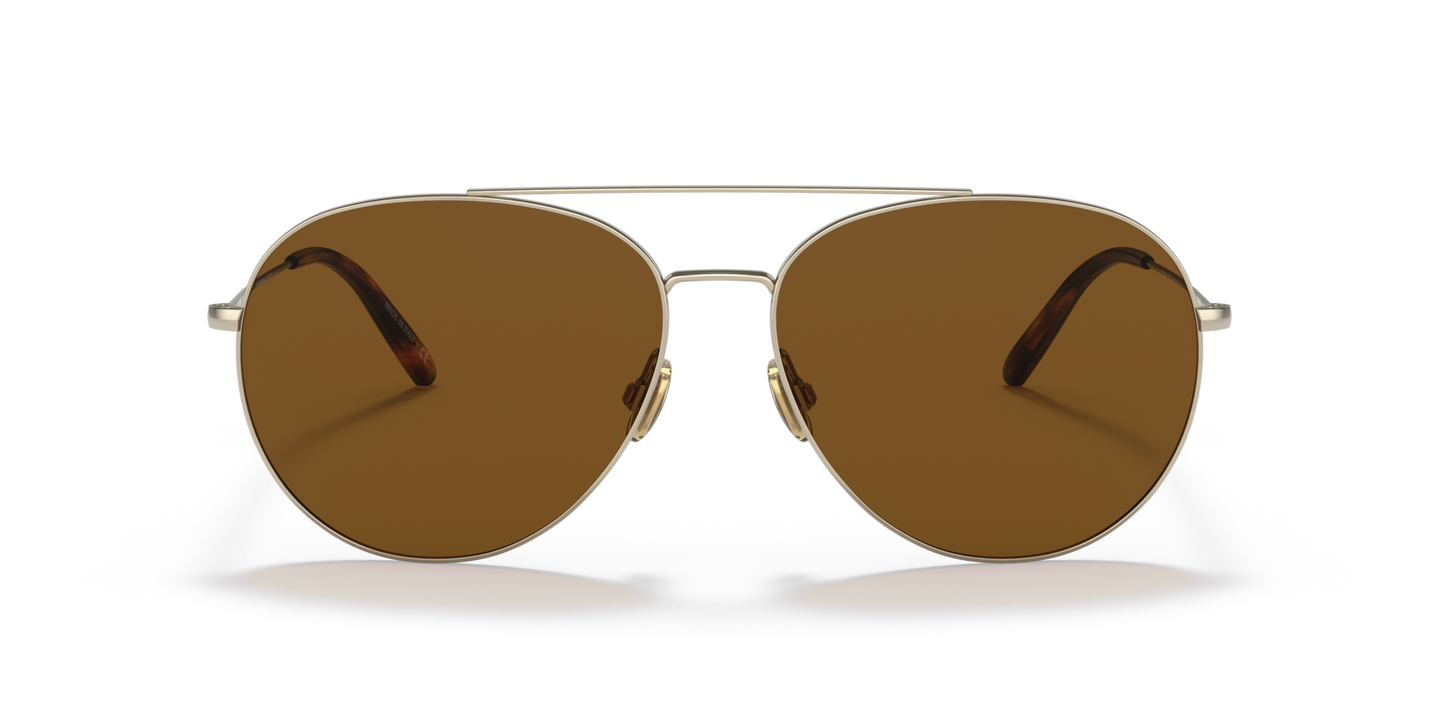 Oliver Peoples Airdale with Soft Gold frame and Brown lenses - Image Lenses