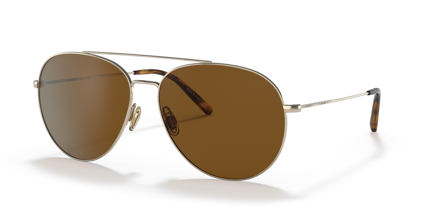 Oliver Peoples Airdale with Soft Gold frame and Brown lenses - Image Filigrees