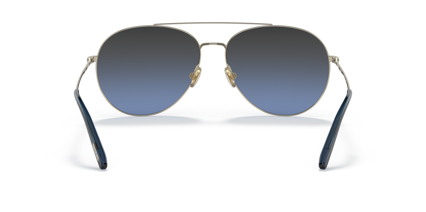 Oliver Peoples Airdale with Soft Gold frame and Blue lenses - Image Nosepads