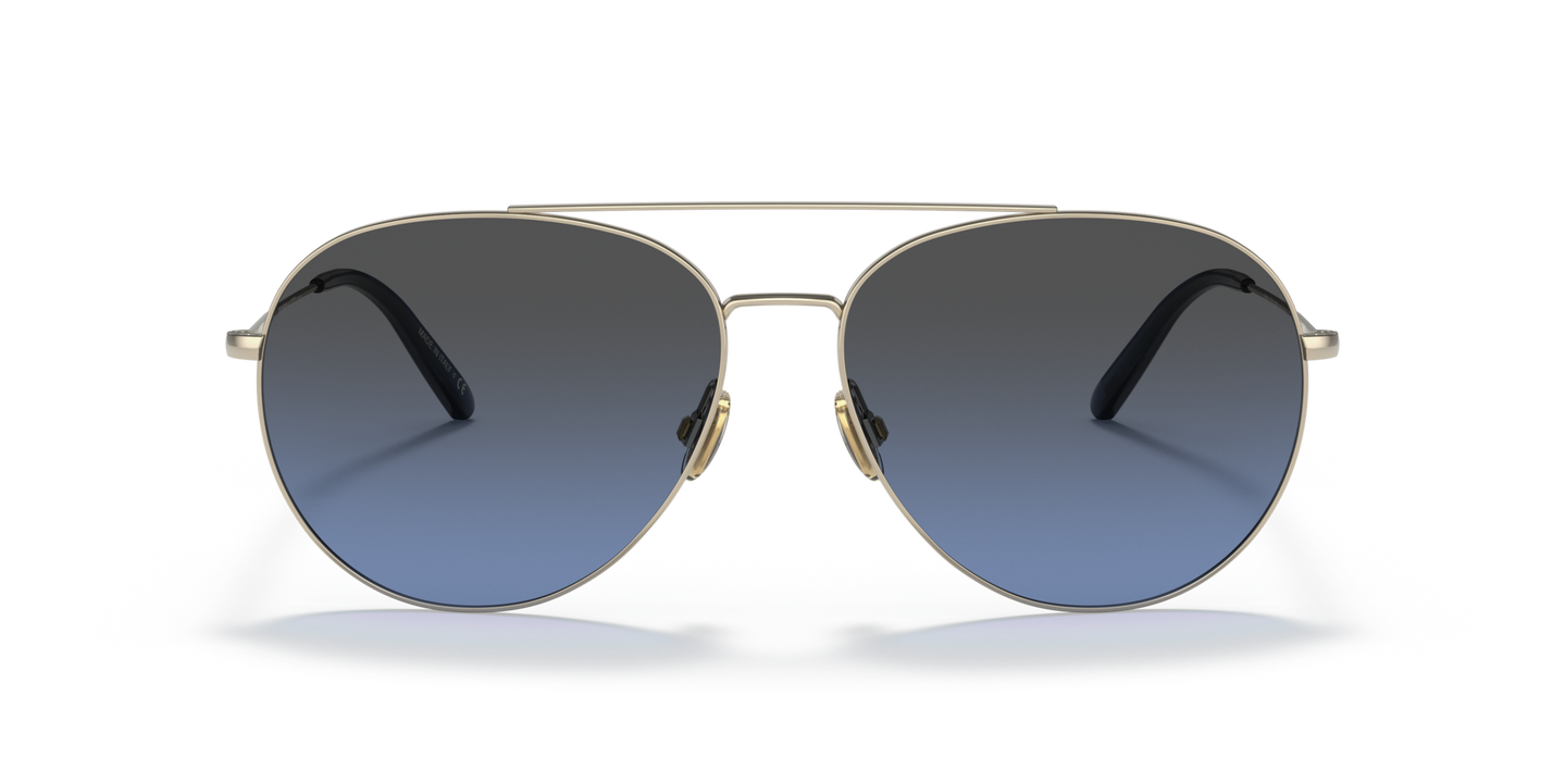 Oliver Peoples Airdale with Soft Gold frame and Blue lenses - Image Lenses