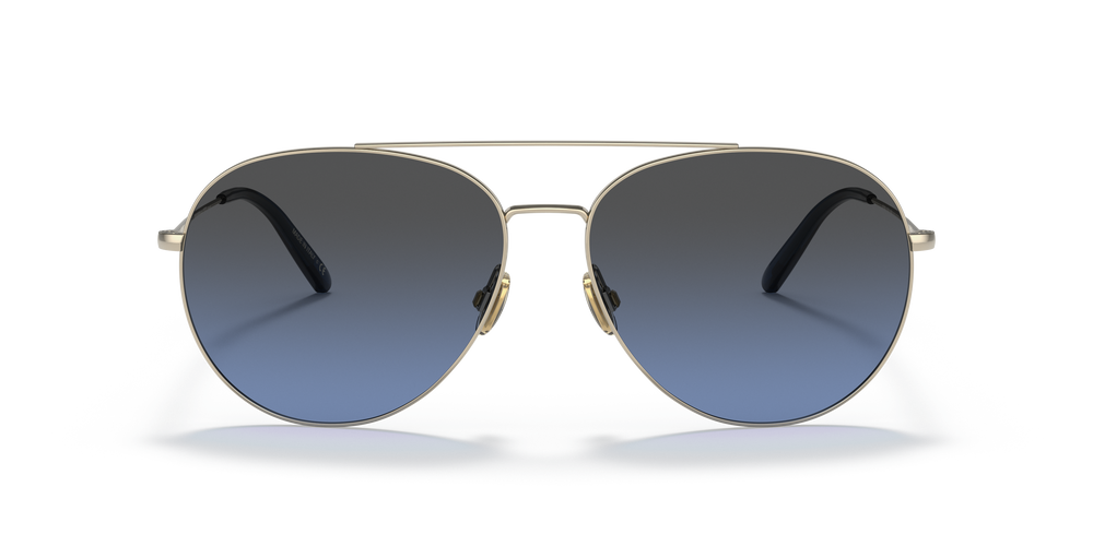 Oliver Peoples Airdale avec une monture Or pâle et des verres Bleu - L'image 2