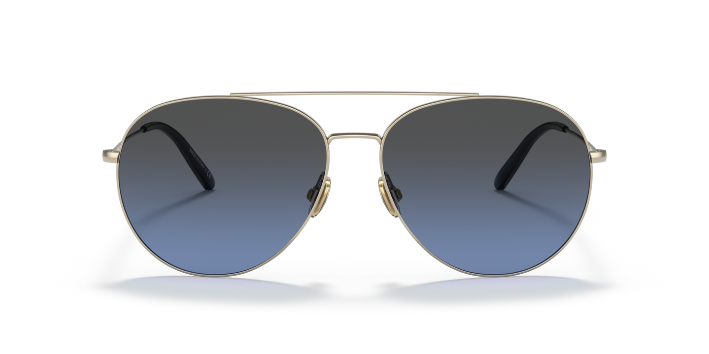 Oliver Peoples Airdale con montatura Oro tenue e lenti  Blu - Immagine Lenti