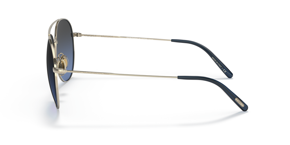 Oliver Peoples Airdale avec une monture Or pâle et des verres Bleu - L'image 4