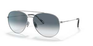 Oliver Peoples Airdale with Silver frame and Blue lenses - Image 1