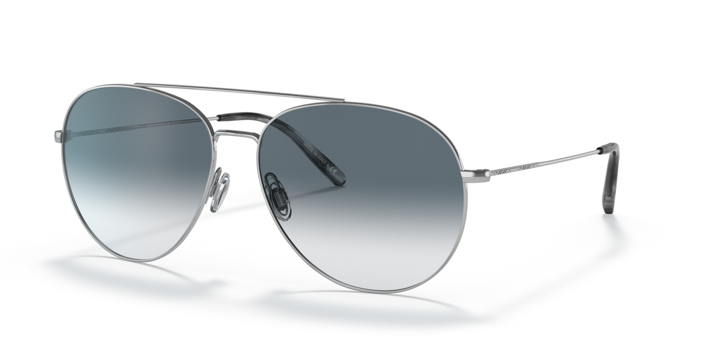 Oliver Peoples Airdale con montura Plateado y lentes Azul - Imagen Filigranas