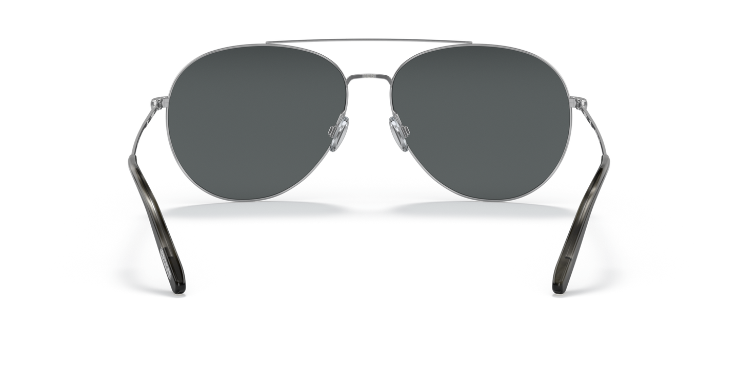 Oliver Peoples Airdale with Silver frame and Grey lenses - Image Nosepads