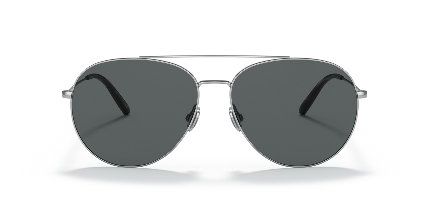 Oliver Peoples Airdale with Silver frame and Grey lenses - Image Lenses