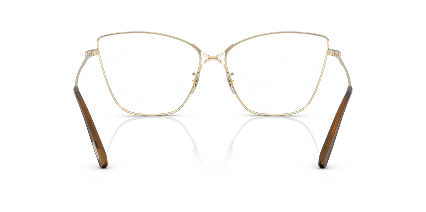 Oliver Peoples Marlyse with Gold frame and Clear lenses - Image Nosepads
