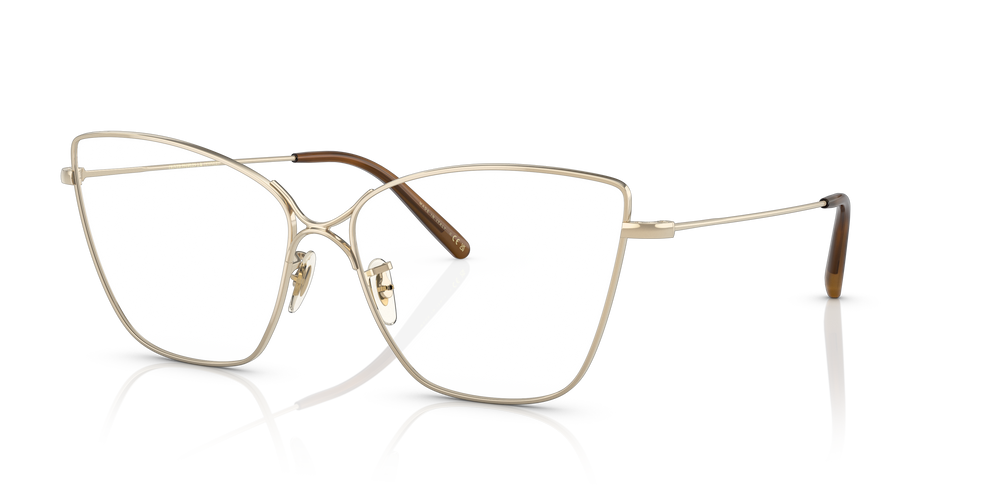 Sie Oliver Peoples Marlyse mit Gold Gestell und Klar Gläsern - Das Bild 4