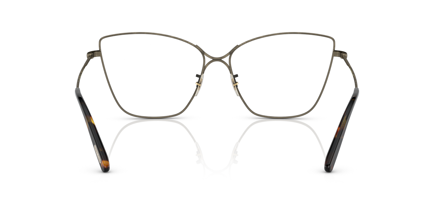Oliver Peoples Marlyse with Antique Gold frame and Clear lenses - Image Nosepads