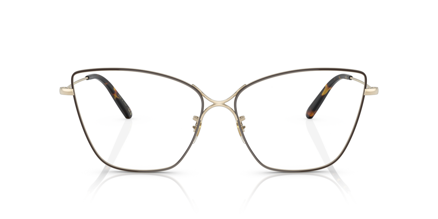 Oliver Peoples Marlyse avec une monture Or/Écaille de tortue et des verres Incolore - Image Pont