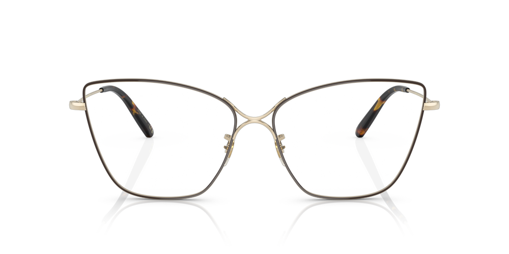 Sie Oliver Peoples Marlyse mit Gold/Tortoise Gestell und Klar Gläsern - Das Bild 2