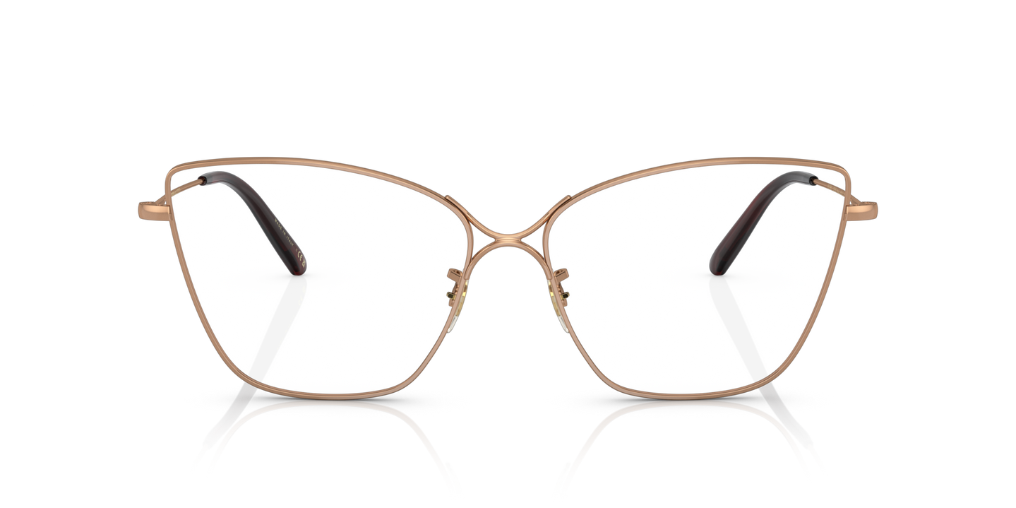 Oliver Peoples Marlyse with Rose Gold frame and Clear lenses - Image Bridge