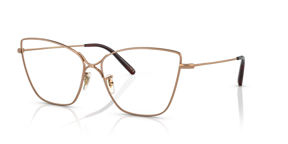 Sie Oliver Peoples Marlyse mit Rotgold Gestell und Klar Gläsern - Das Bild 1