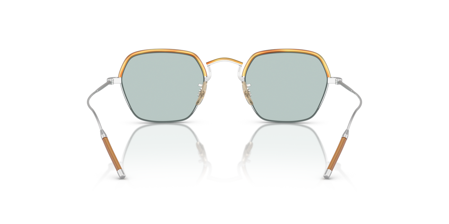 Oliver Peoples TK-7 with Silver/Amber Tortoise frame - Image Nosepads