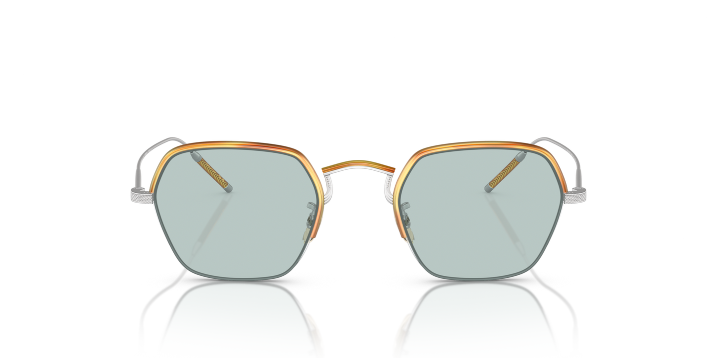 Oliver Peoples TK-7 with Silver/Amber Tortoise frame - Image Bridge