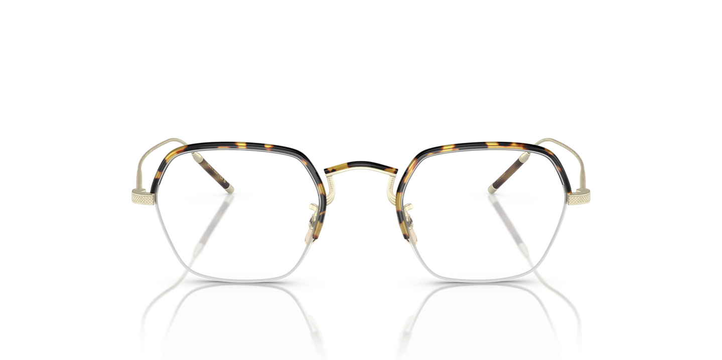 Oliver Peoples TK-7 with Brushed Gold/Tortoise frame - Image Bridge