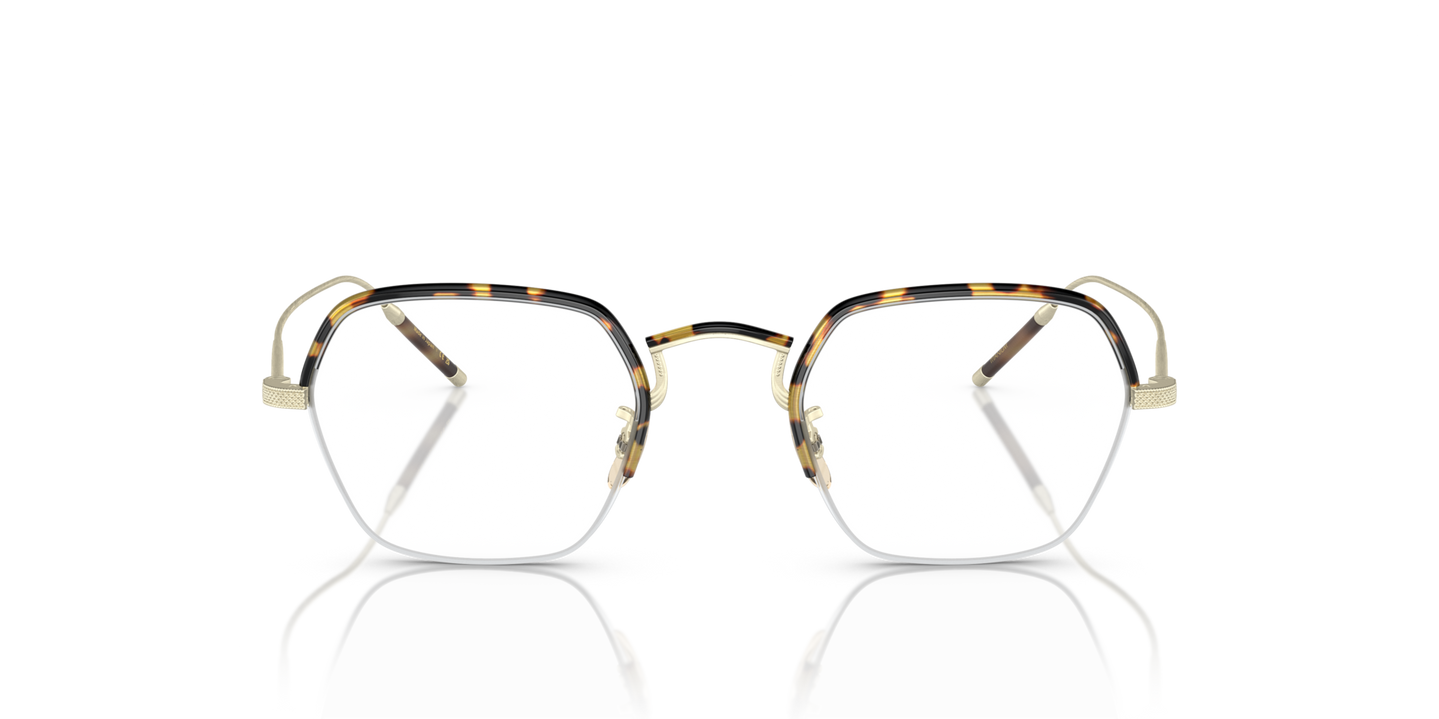 Oliver Peoples TK-7 with Brushed Gold/Tortoise frame - Image Bridge
