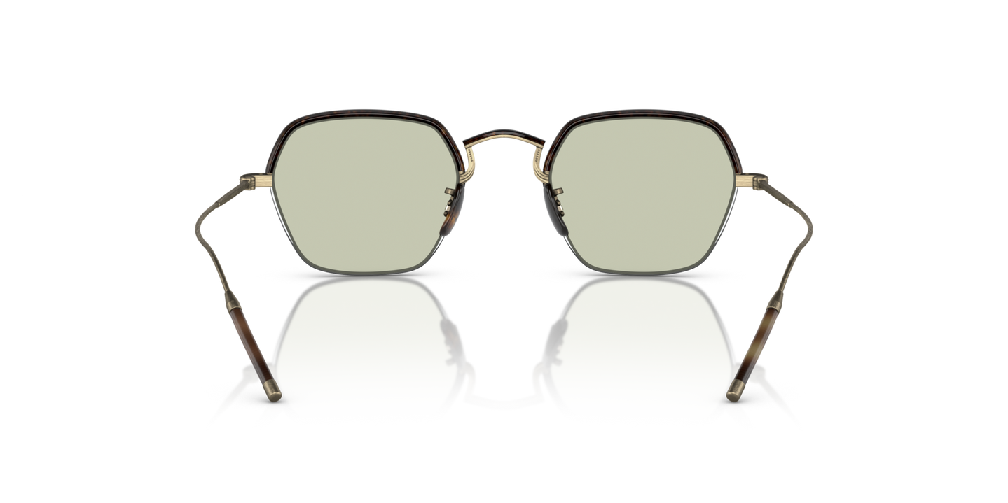 Oliver Peoples TK-7 with Antique Gold/Dark Tortoise frame - Image Nosepads