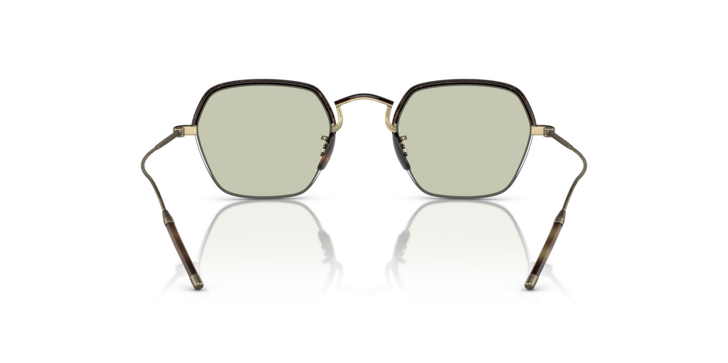 Oliver Peoples TK-7 with Antique Gold/Dark Tortoise frame - Image Nosepads