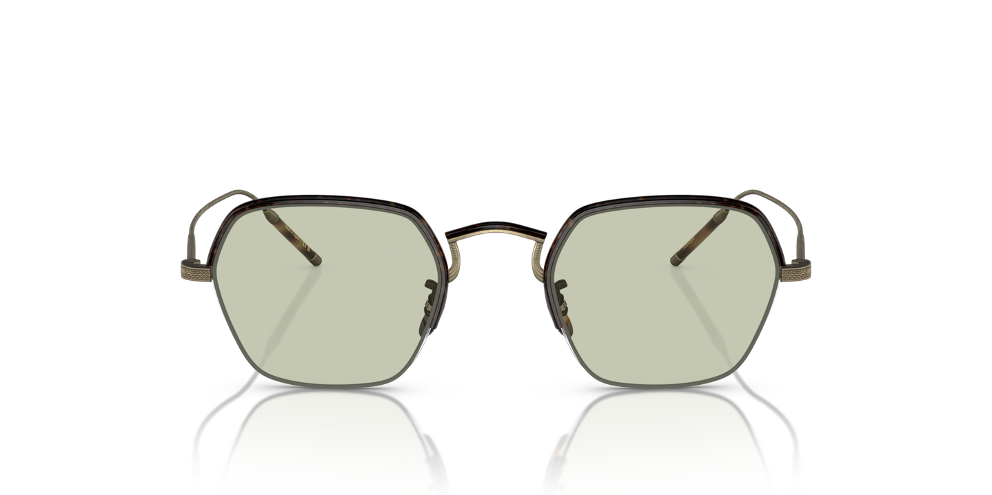 Oliver Peoples TK-7 with Antique Gold/Dark Tortoise frame - Image Bridge