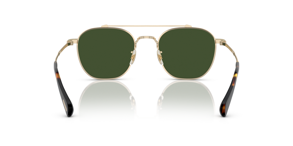Oliver Peoples Mandeville avec une monture Or Brush et des verres Vert - image 5
