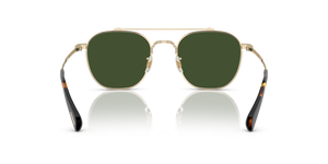 Oliver Peoples Mandeville avec une monture Or Brush et des verres Vert - image 5