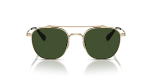 Oliver Peoples Mandeville avec une monture Or Brush et des verres Vert - image 2
