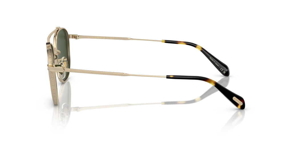 Oliver Peoples Mandeville avec une monture Or Brush et des verres Vert - image 4