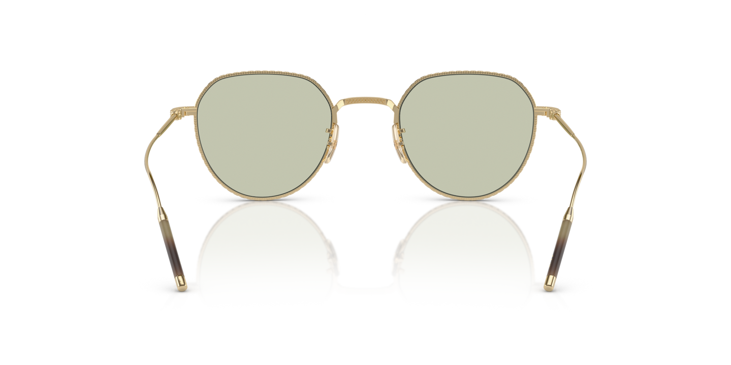 Oliver Peoples TK-4 with Brushed Gold frame - Image Nosepads