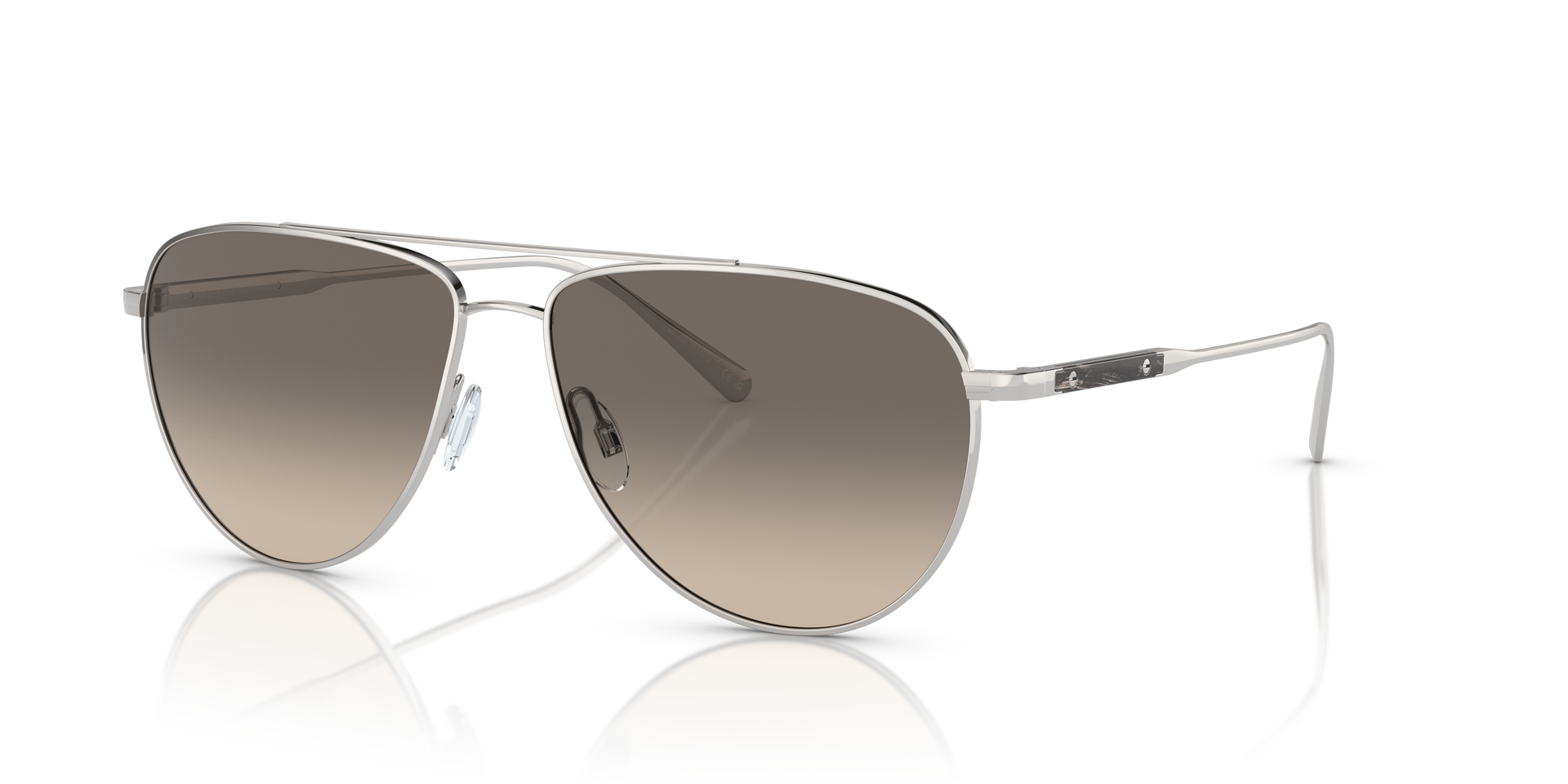 Oliver Peoples Disoriano with Silver frame and Shale Gradient
